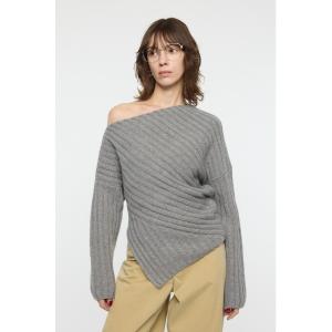 ニット セーター ASYMMETRY RIB  ニット レディース