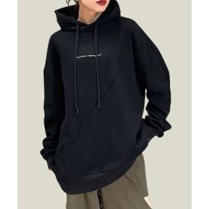 「LEANN MOMENT」 プルオーバーパーカー FREE ブラック レディース