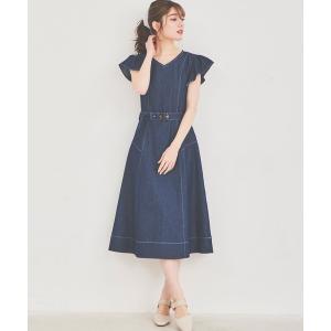 「LAISSE PASSE」 ノースリーブワンピース 36 ネイビー レディース