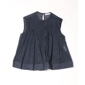 「SEE BY CHLOE」 半袖ブラウス 40 ネイビー レディース
