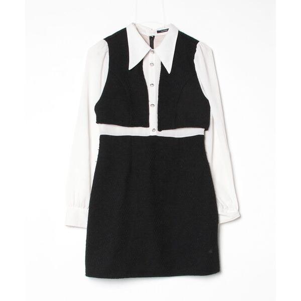 「EATME」 シャツワンピース MEDIUM ブラック レディース