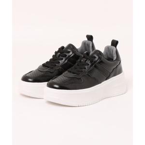 スニーカー メタリックレザースニーカー レディース