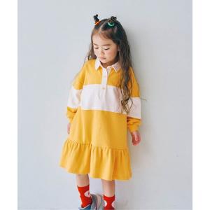 ワンピース 春色の切替ラガー裾フリルワンピース キッズ 子供服 女の子｜ZOZOTOWN Yahoo!店