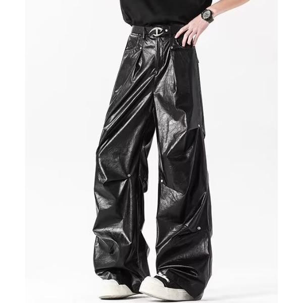 パンツ Venom Tarpレザータッチバギーパンツ メンズ レディース