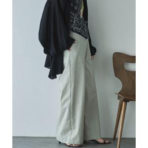 パンツ ストレッチリネンベイカーパンツ レディース