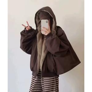 コート アウター フェイクファー ボア ビッグフード 2WAY リバーシブル ジャケット レディース メンズ