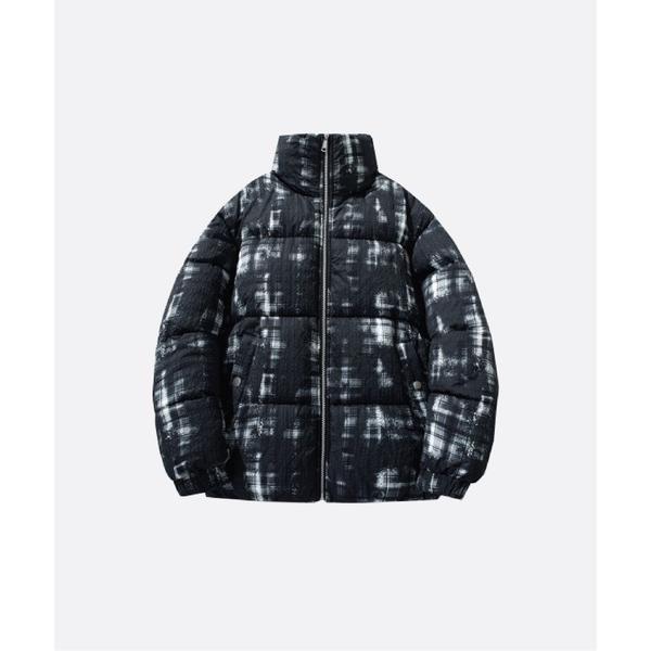 ダウンジャケット ダウン Stand Collar Tye Dye Coat メンズ