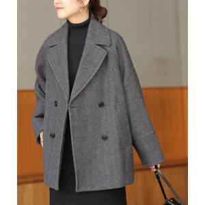 ピーコート pコート 「追加2」尾州ウールスーパー100モッサPコート レディース