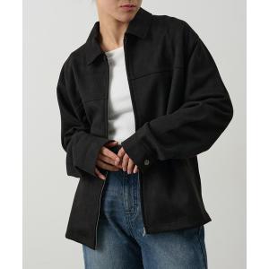 シャツ シンセティックスエードZIPシャツジャケット メンズ レディース