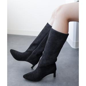 ブーツ 長すぎないけど美脚、絶妙バランスロングブーツ レディース