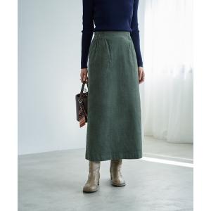 スカート 「セットアップ対応」コーデュロイストレートスカート