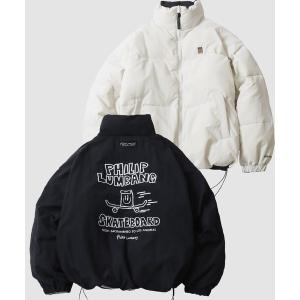 ダウンジャケット ダウン Philip Lumbang/フィリップ・ランバン 2WAY リバーシブル オーバーサイズ ドローコード パファージャケット