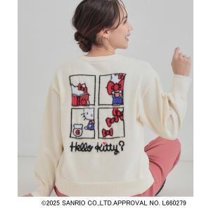 ニット セーター 「HELLO KITTY コラボ」スウェットライクニット レディース