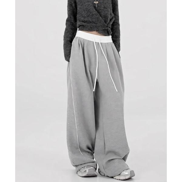 スウェットパンツ ジャージ ライン入り配色スエットパンツ レディース