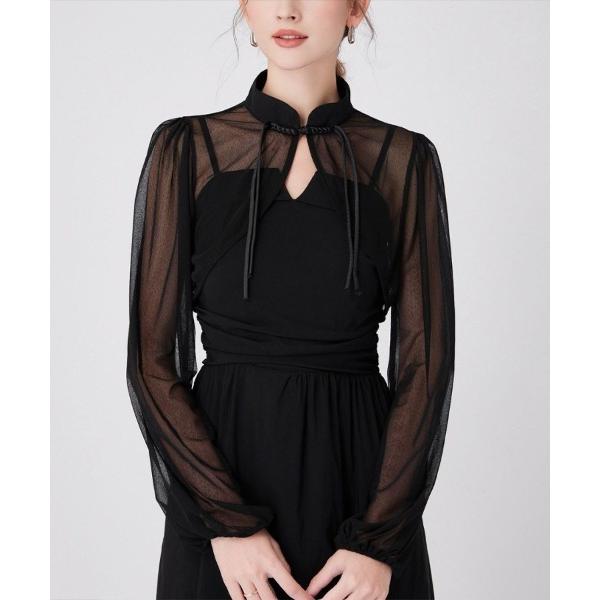 カーディガン シースルー長袖ボレロ レディース