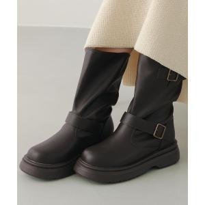 ブーツ yumi.×VIVIAN コラボ厚底ストレッチエンジニアブーツ レディース