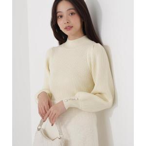 ニット セーター ハイネックボリュームスリーブニ...の商品画像