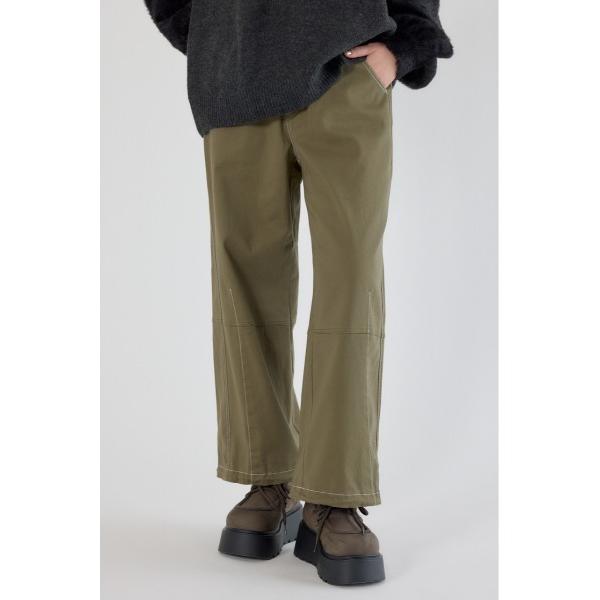 パンツ ステッチバレルパンツ レディース