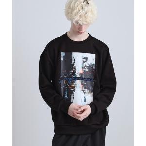 tシャツ アーバングラフィックブラシ刺繍長袖Tシャツ メンズ レディース