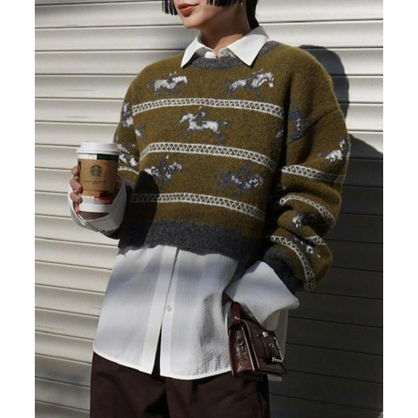 ニット セーター UND HORSE PATTERN KNIT レディース
