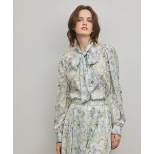 ブラウス シャツ フルーツフラワープリントトップ レディース