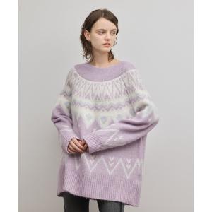 ニット セーター フェアアイルニットトップ レディース