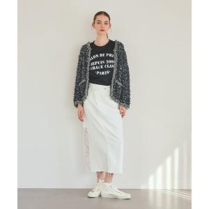 デニムスカート サイドレースデニムスカート