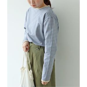 tシャツ ボーダー配色バインダー 長袖カットソー「SEASON COLOR」 レディース