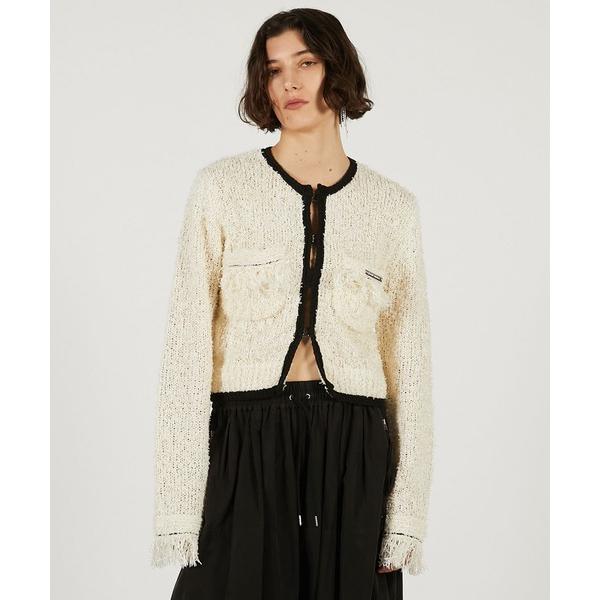 ニット セーター 「Pre-Order」フロントチャームニットジャケット / Front Charm...