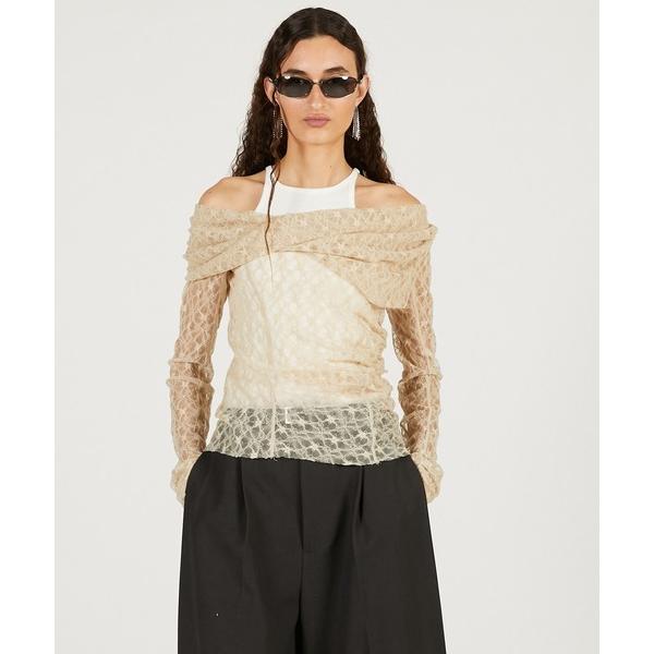 tシャツ オフショルダーレイヤードトップ / Off-Shoulder Layered Top レデ...