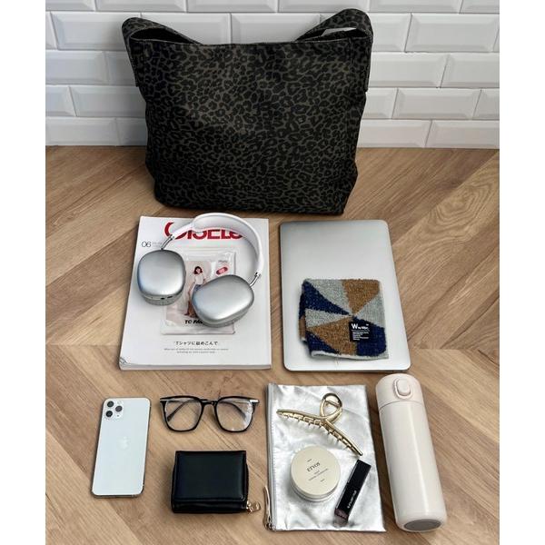 トートバッグ レオパード柄ワンハンドルトートバッグ スクエアトートバッグ レディース