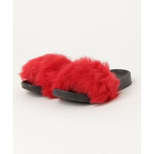 「UGG」 フラットサンダル 25cm レッド レディース