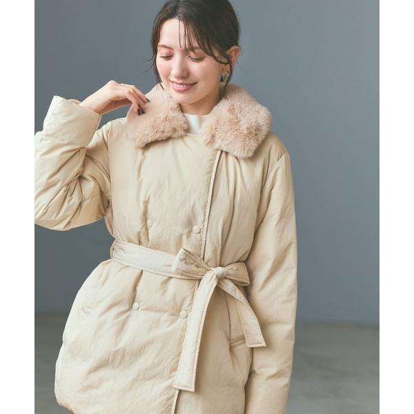 ダウンコート ダウンジャケット 「KAWADA FEATHER/撥水」2wayカラーダウン 「低身長...