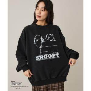 トレーナー スウェット 「PEANUTS/SNOOPY」スノーウォッシュボンディング裏毛スウェット レディース メンズ