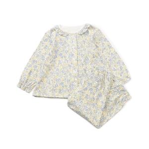パジャマ 「リンク」小花柄前あきパジャマ キッズ 子供 女の子