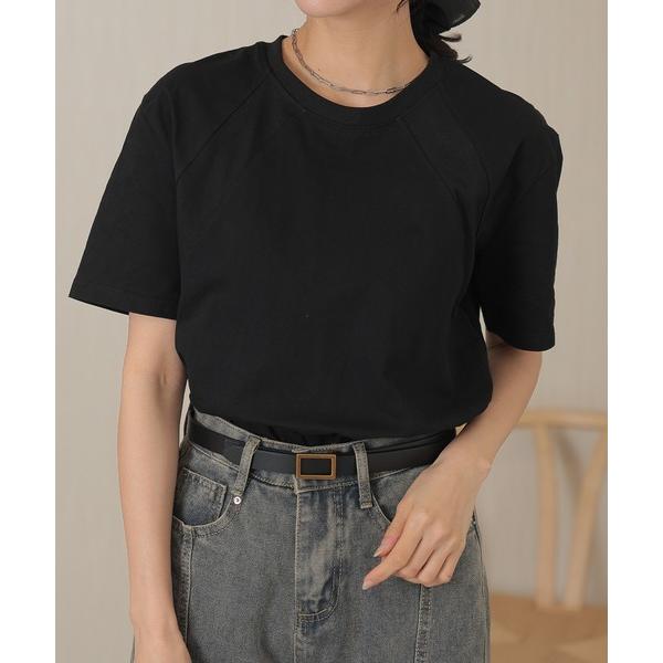 tシャツ 半袖 コットン ラグラン シーム 半袖 Tシャツ レディース