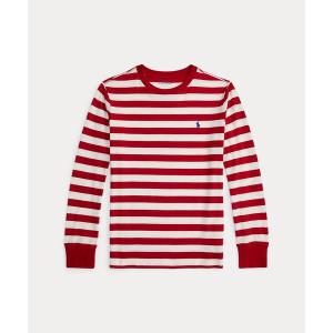 tシャツ ストライプド コットン ロングスリーブ...の商品画像