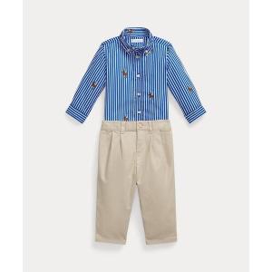 ラルフローレン ベビー Polo ベア シャツ ＆ フレックス アブレージョン パンツ セット