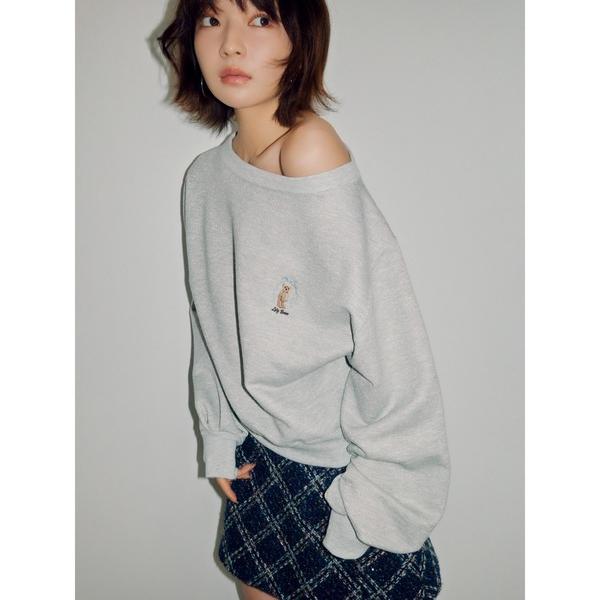 「LILY BROWN」 スウェットカットソー FREE シルバー レディース