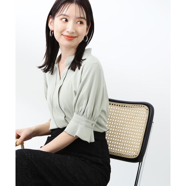 「N.（N. Natural Beauty Basic）」 半袖ブラウス MEDIUM グリーン レ...