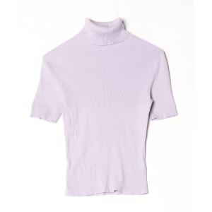 「OLD ENGLAND」 タートルネックニット 36 パープル レディース