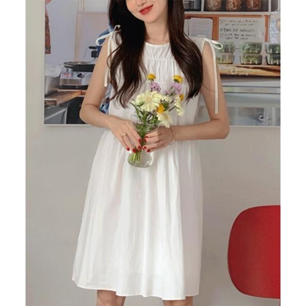 「by muni:r」 ノースリーブワンピース FREE ホワイト レディース