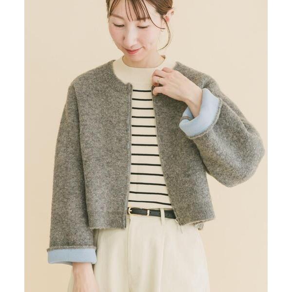 カーディガン ブークレジップショートカーディガン レディース