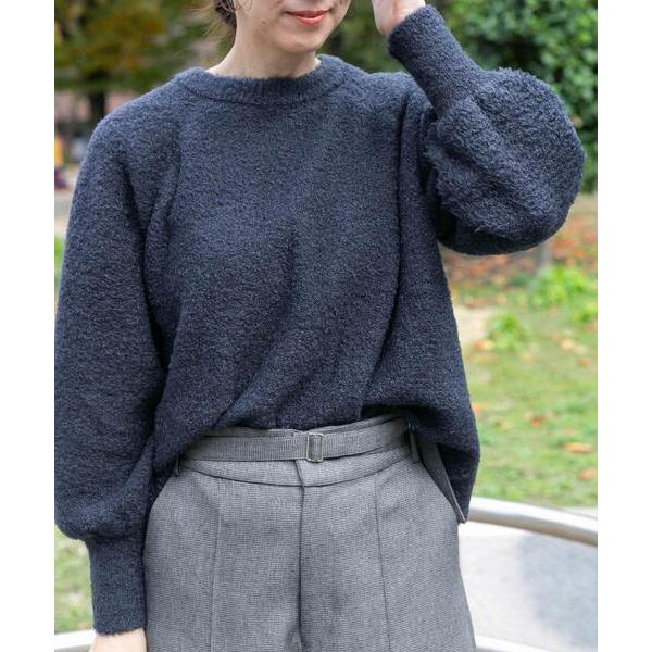 ニット セーター ボリュームスリーブラグランニット レディース