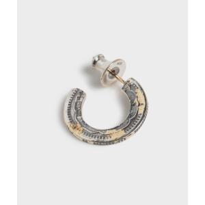 アレルギー対応 ピアス シルバー925/ピアス/K18gold post 50 Sen Coin Giza Edge Line Pierce(S) w/gold 古銭 メンズ レディース