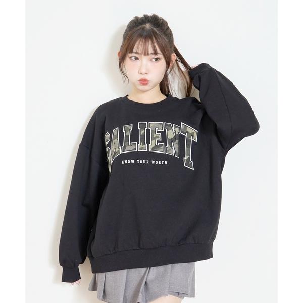 トレーナー  「LTXC」「裏起毛」柄ロゴアップリケプルオーバー キッズ 子供服 女の子