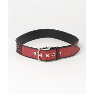 「FENDI」 ベルト 30/32 レッド レディース