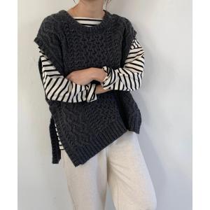 「WILLFULLY」 ノースリーブニット FREE チャコール レディース