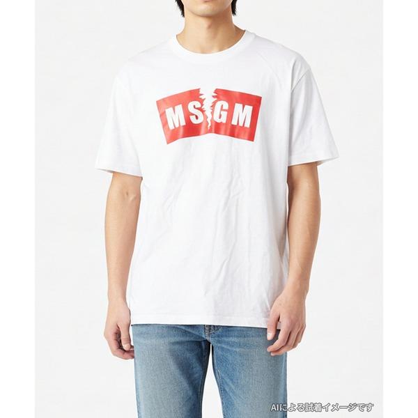 「MSGM」 半袖Tシャツ LARGE ホワイト メンズ