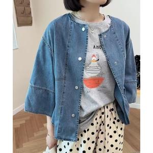 「N.s」 デニムジャケット FREE ブルー レディース